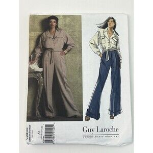 Jacket Pants Size 6-12 Uncut Pattern Vogue V2955 Guy Laroche Paris Original